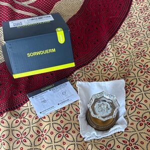 Sorwduerm Elegant Crystal Knob with Antique Brass Trim